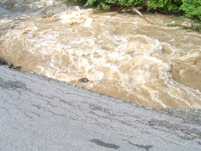 Avery Station road at the bottom of Kinney Hill