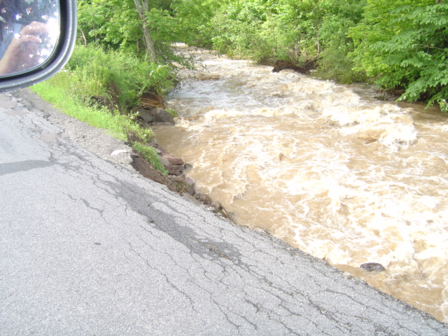 Avery Station road at the bottom of Kinney Hill